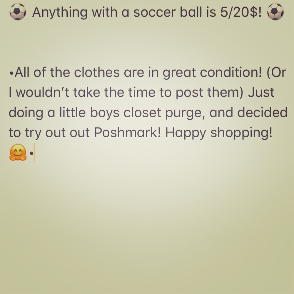 ⚽️ Anything with a soccer ball is 5/20$! ⚽️